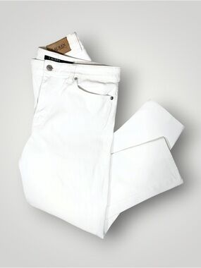 Ralph Lauren White Straight Leg Jeans High Rise Clean Size 8